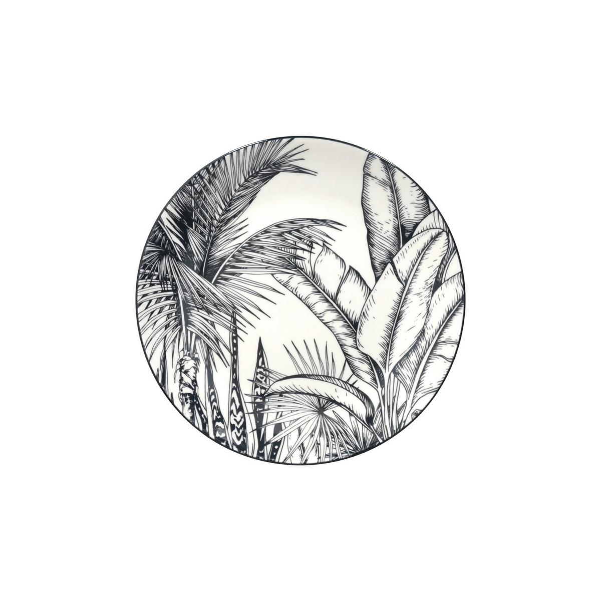 Tafelservice Melindi Keramik 6 Personen Schwarz/weiß - Schwarz/Weiß, Keramik - Tognana