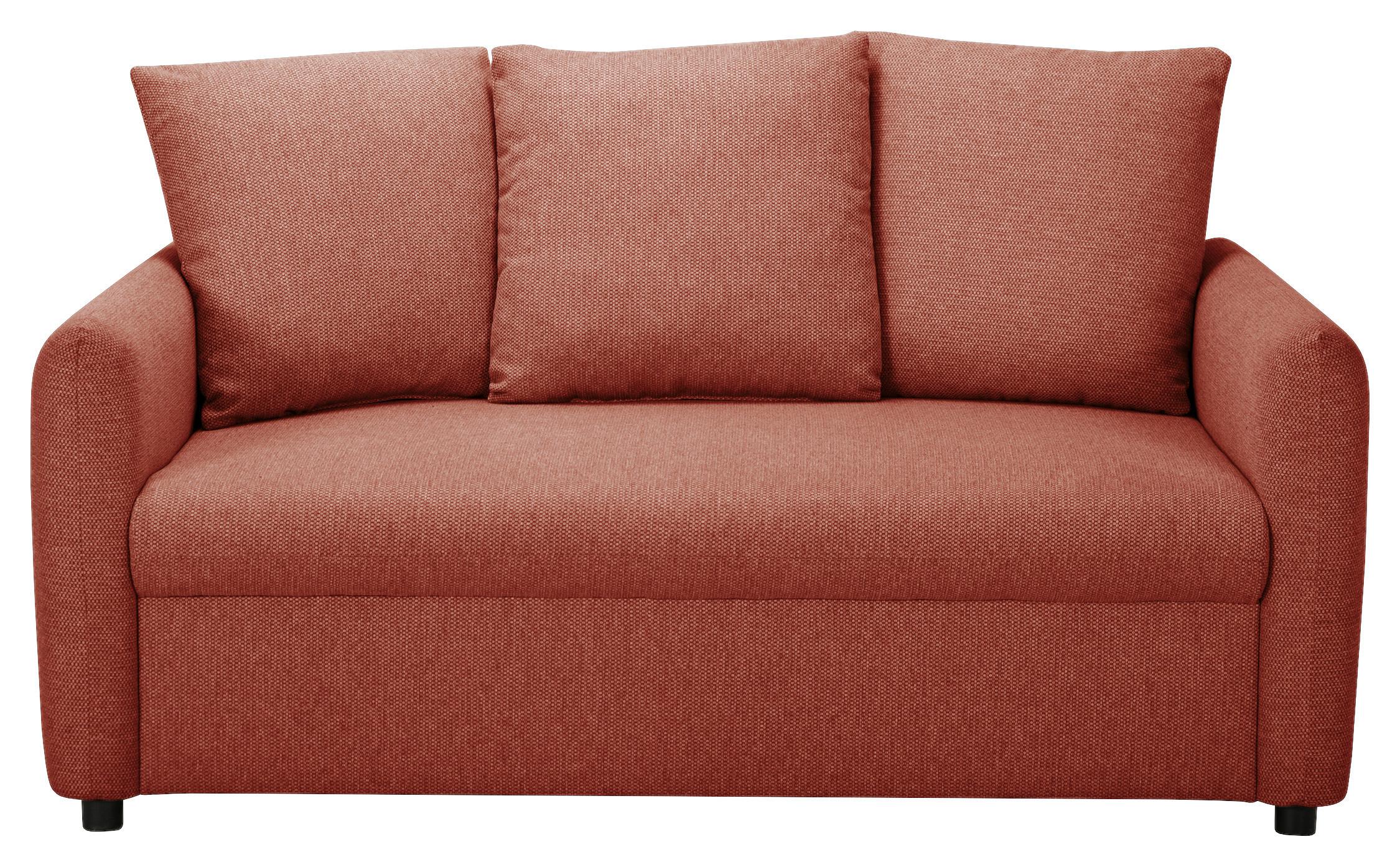 2-Sitzer-Sofa Aladin Rostfarben B: 161,5 cm - Rostfarben/Schwarz, Basics, Textil (161,5/89/89cm) - P & B