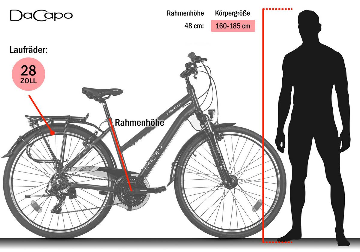 Trekkingrad Damen 28 Zoll - Anthrazit, Basics, Metall (25cm)