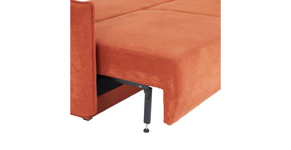 Schlafsofa Giulia - Rostfarben/Schwarz, MODERN, Textil (217/75-95/112cm) - Luca Bessoni