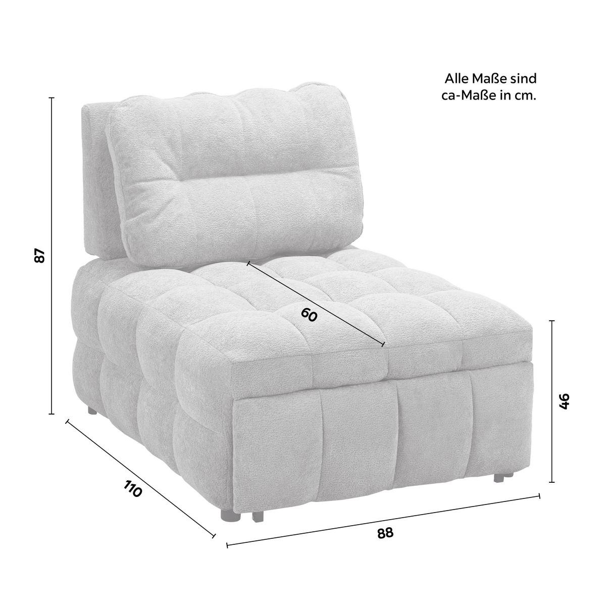 Rozkládací křeslo LIARA, tmavě šedá - černá/tmavě šedá, Moderní, kov/dřevo (88/87/110cm) - Bessagi Home