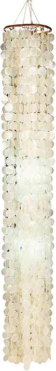 Hängeleuchte Shell H: 200 cm 3-Flammig Pendelleuchte - Naturfarben/Weiß, Design, Holz (30/200cm) - Näve