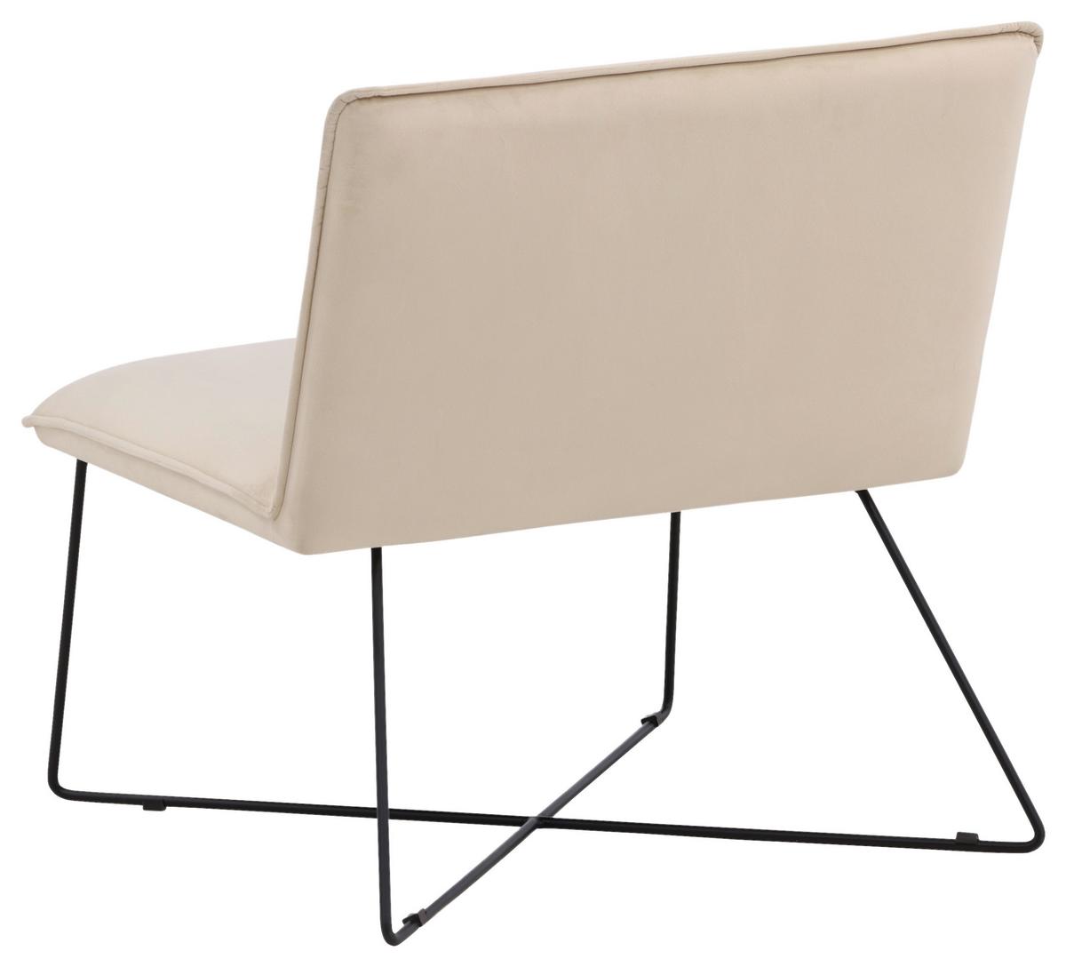 Sessel X-Lounge - Beige/Schwarz, Design, Kunststoff/Textil (61,5/82,5/72cm) - Livetastic