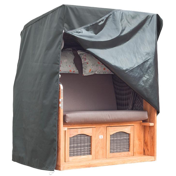 Schutzhülle für Strandkorb 135x165x95 cm Dunkelgrau - Dunkelgrau, Basics, Kunststoff (135/165/95cm) - Gardenson