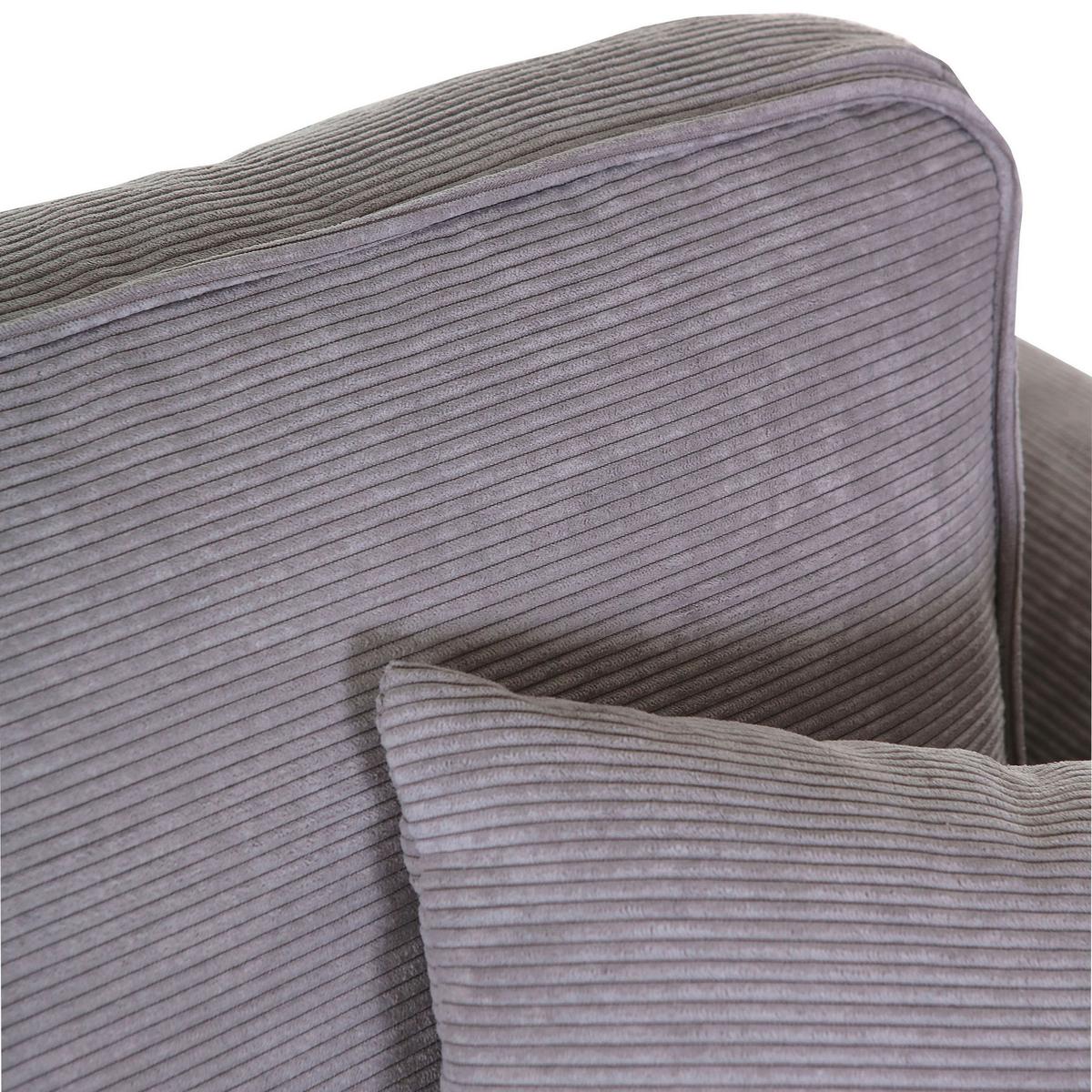 Bigsofa Rimini - Buchefarben/Grau, Design, Textil (240/63/90cm) - MID.YOU