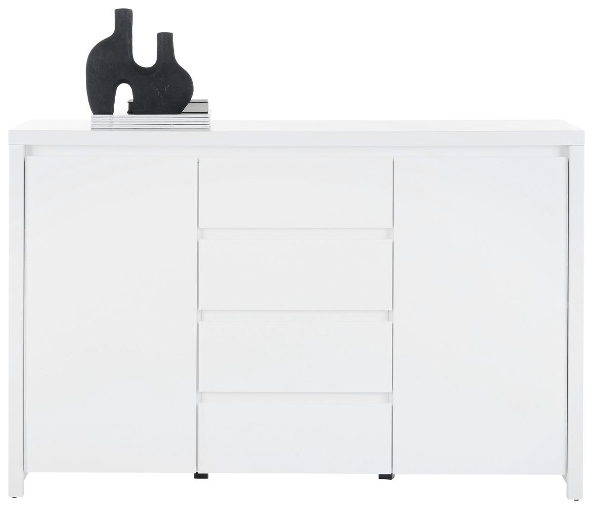 Široká komoda Larios, š: 143 cm - bílá, Moderní, kompozitní dřevo (143/91/40cm) - Mömax