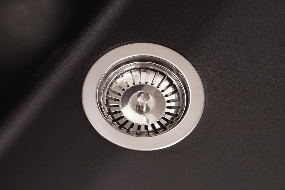 Spüle Austin Schwarz B: 100 cm - Schwarz, Design, Stein (100/20/50cm) - Respekta