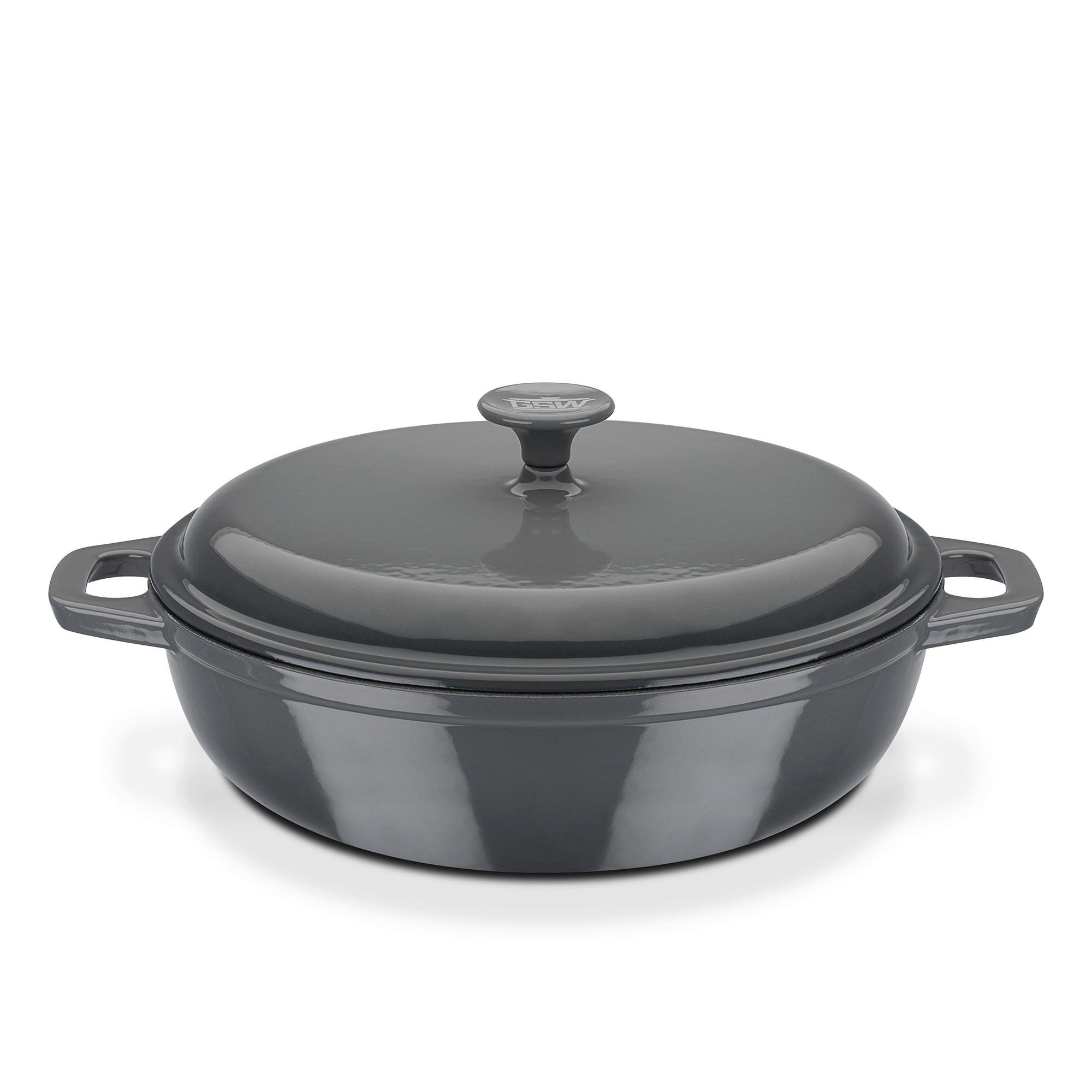 Gsw Schmortopf Grey Shadow Grau, D/h: 30x9cm - Grau, Basics, Metall (30/9cm) - GSW