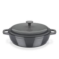 Gsw Schmortopf Grey Shadow Grau, D/h: 30x9cm - Grau, Basics, Metall (30/9cm) - GSW