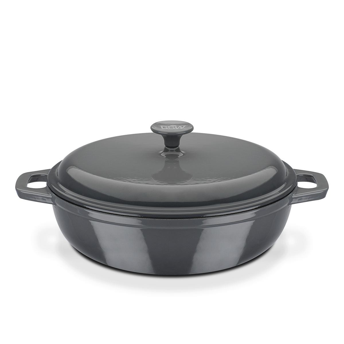 Gsw Schmortopf Grey Shadow Grau, D/h: 30x9cm - Grau, Basics, Metall (30/9cm) - GSW