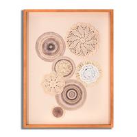 Wanddeko Circly With Ap Beige, Braun B: 45 cm - Beige/Braun, Basics, Holzwerkstoff/Textil (45/60/3.2cm)