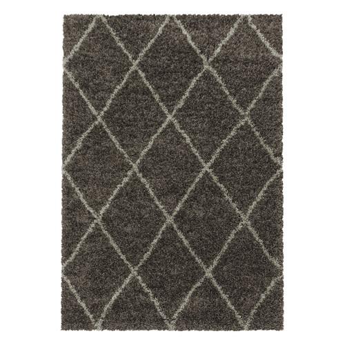 Hochflor Teppich Taupe Alvor 160x230 cm - Taupe, Basics, Textil (160/230cm)