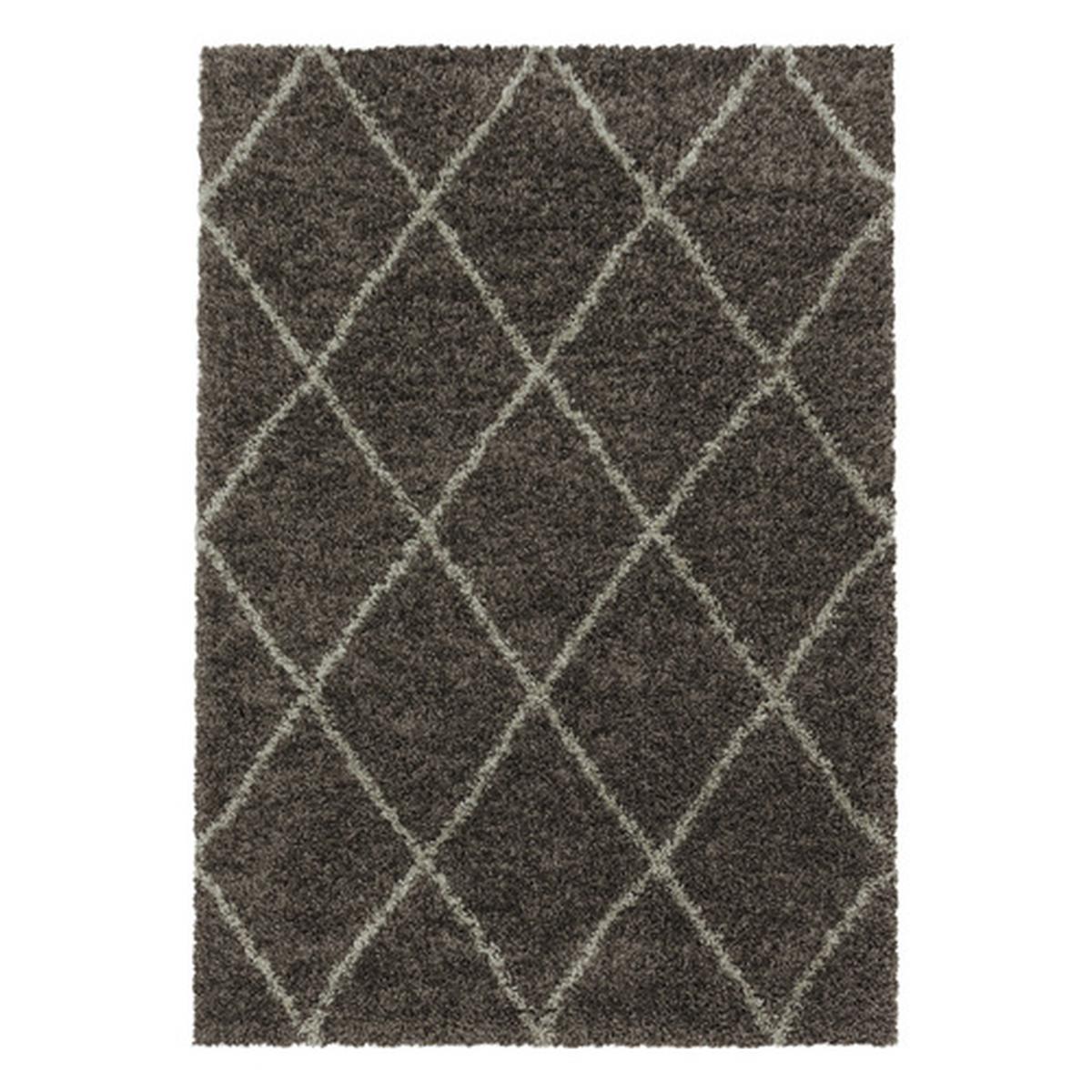 Hochflor Teppich Taupe Alvor 160x230 cm - Taupe, Basics, Textil (160/230cm)