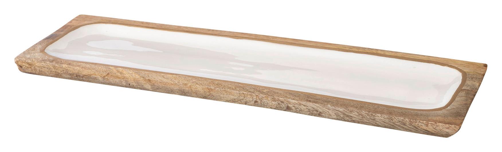 Dekorační podnos EMILIA I - světle růžová, Lifestyle, dřevo (38cm)