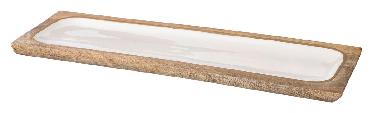 Dekorační podnos EMILIA I - světle růžová, Lifestyle, dřevo (38cm)