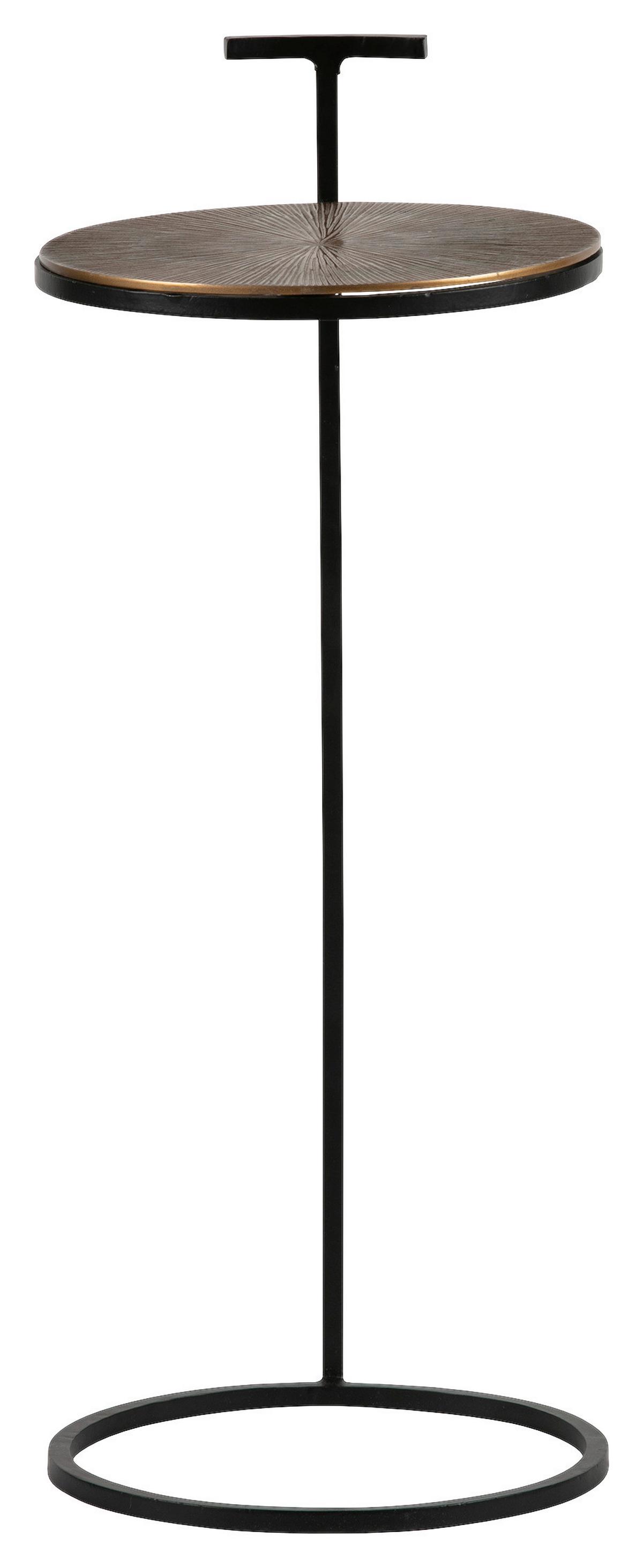 Beistelltisch Position Messingfarben B: 26 Cm - Messingfarben/Schwarz, Design, Metall (26/26/64cm) - Livetastic