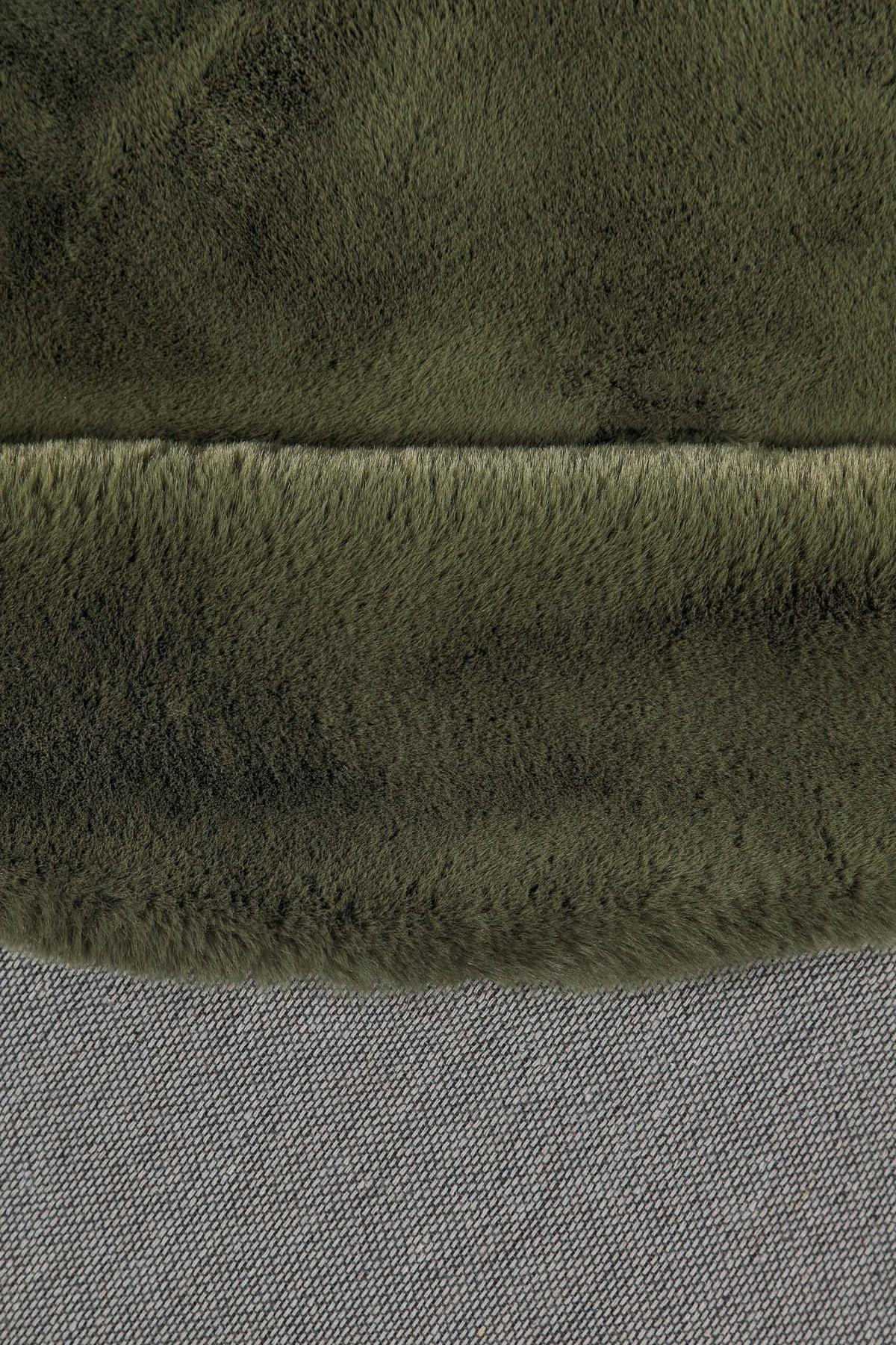 Hochflorteppich Alice Olivgrün Ø: 100 Cm - Olivgrün, KONVENTIONELL, Textil (100/100cm) - Esprit