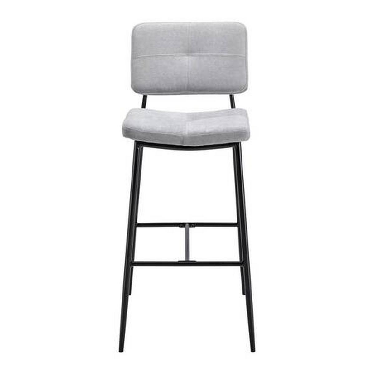 Barová židle NETA šedá - černá/světle šedá, Moderní, kov/dřevo (45cm) - Bessagi Home