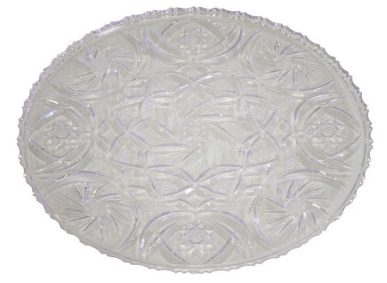 Servierplatte Eva - Transparent, KONVENTIONELL, Kunststoff (30cm) Servierplatte Eva - Transparent, KONVENTIONELL, Kunststoff (30cm)