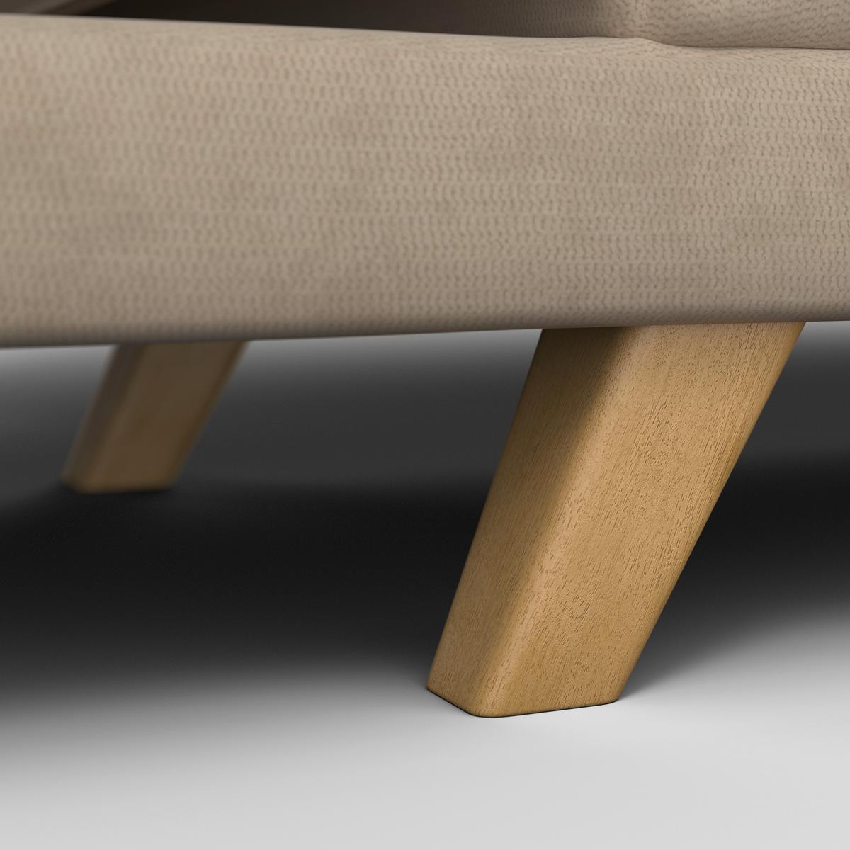 Rozkládací pohovka FUNKY, jílová barva - přírodní barvy/jílová barva, Moderní, dřevo/textil (183/73/79cm) - Bessagi Home