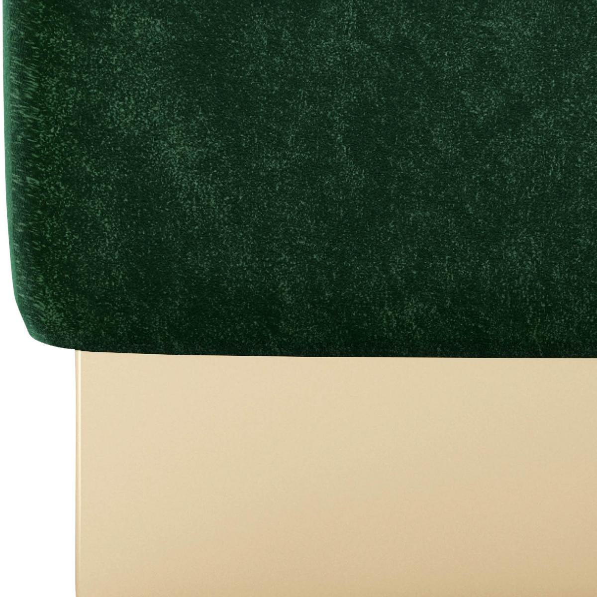 Hocker Betty - Goldfarben/Grün, LIFESTYLE, Textil (34/44/37cm) - Playboy