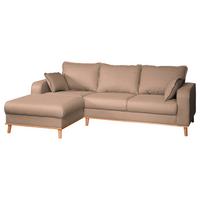 Ecksofa Beata Cappuccino S: 150x230 Cm - Wengefarben/Cappuccino, Design, Textil (150/230cm) - Livetastic