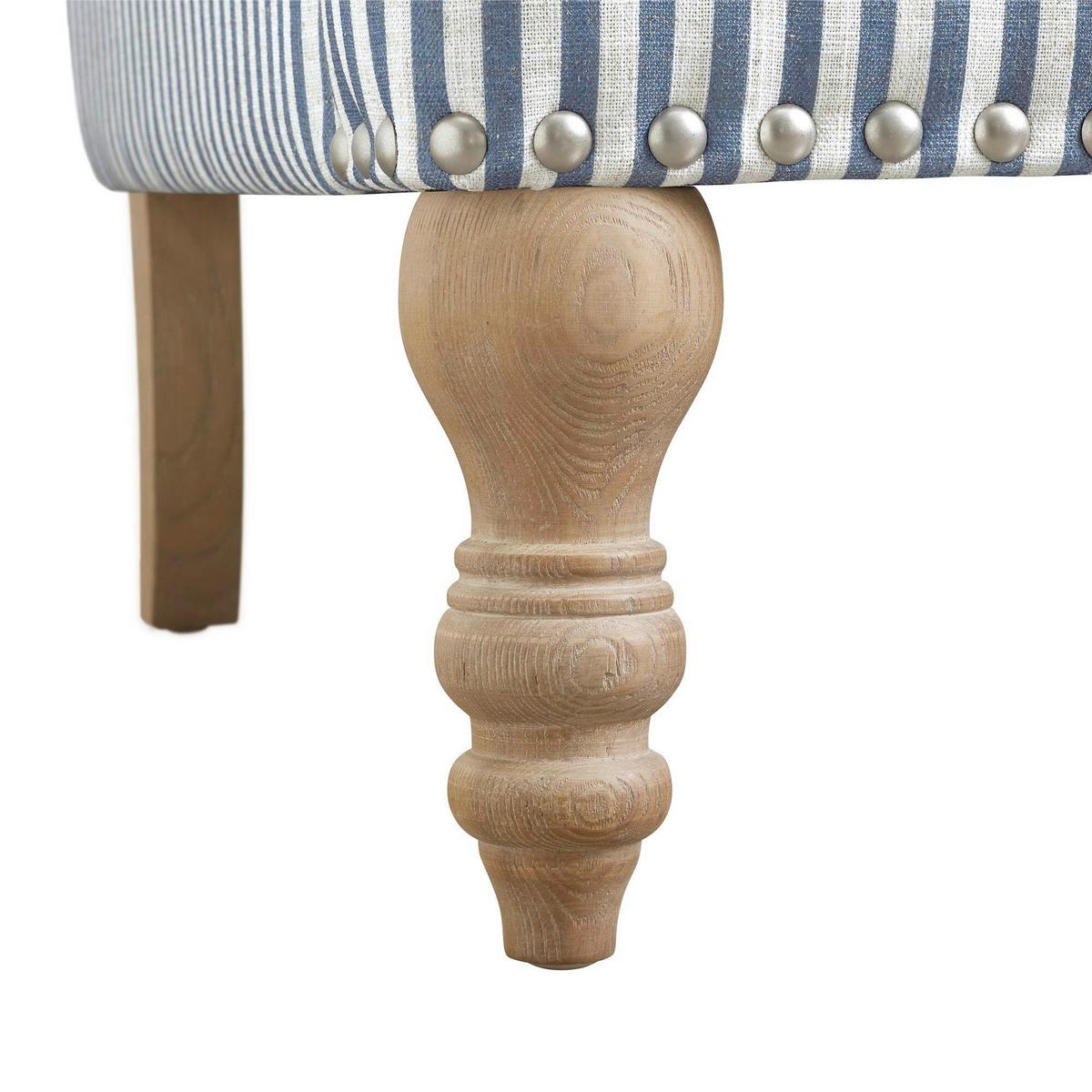 Ohrensessel Jaya Blau B: 76cm - Blau/Naturfarben, Design, Holz/Textil (76/89/73cm) - MID.YOU