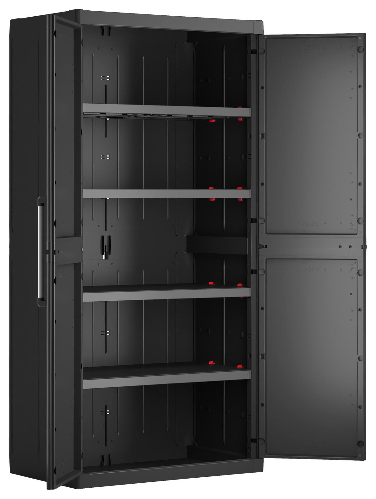 Skříňka na nářadí DETROIT XL TALL - černá, Moderní, plast (89/182/54cm)