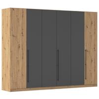 Kleiderschrank Safari B: 271 cm - Eiche Artisan/Grau, KONVENTIONELL, Holzwerkstoff (271/229/54cm)