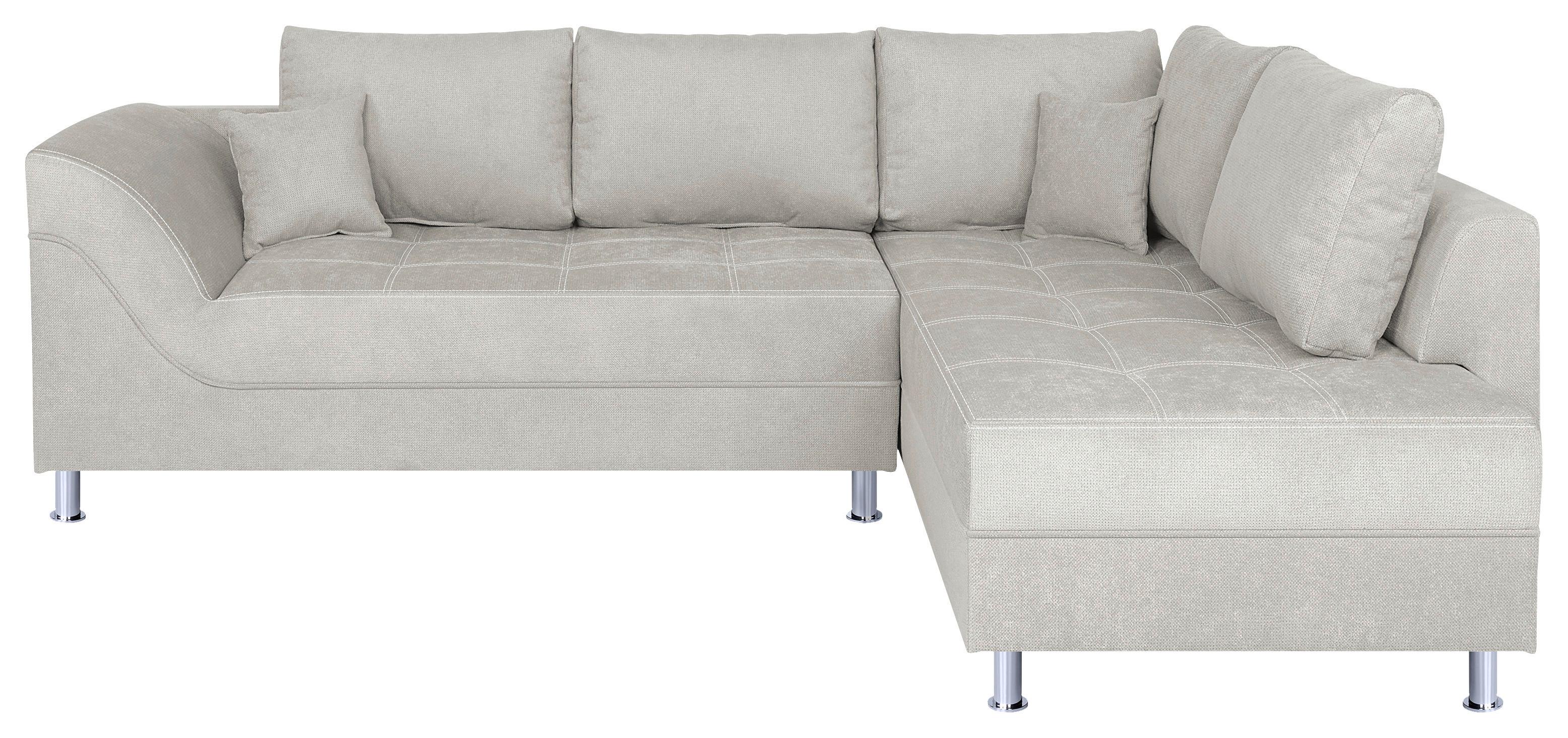 Rohová sedačka BENNY, oboustranná, krémová - černá/krémová, Design, kompozitní dřevo/textil (267/202cm) - P & B