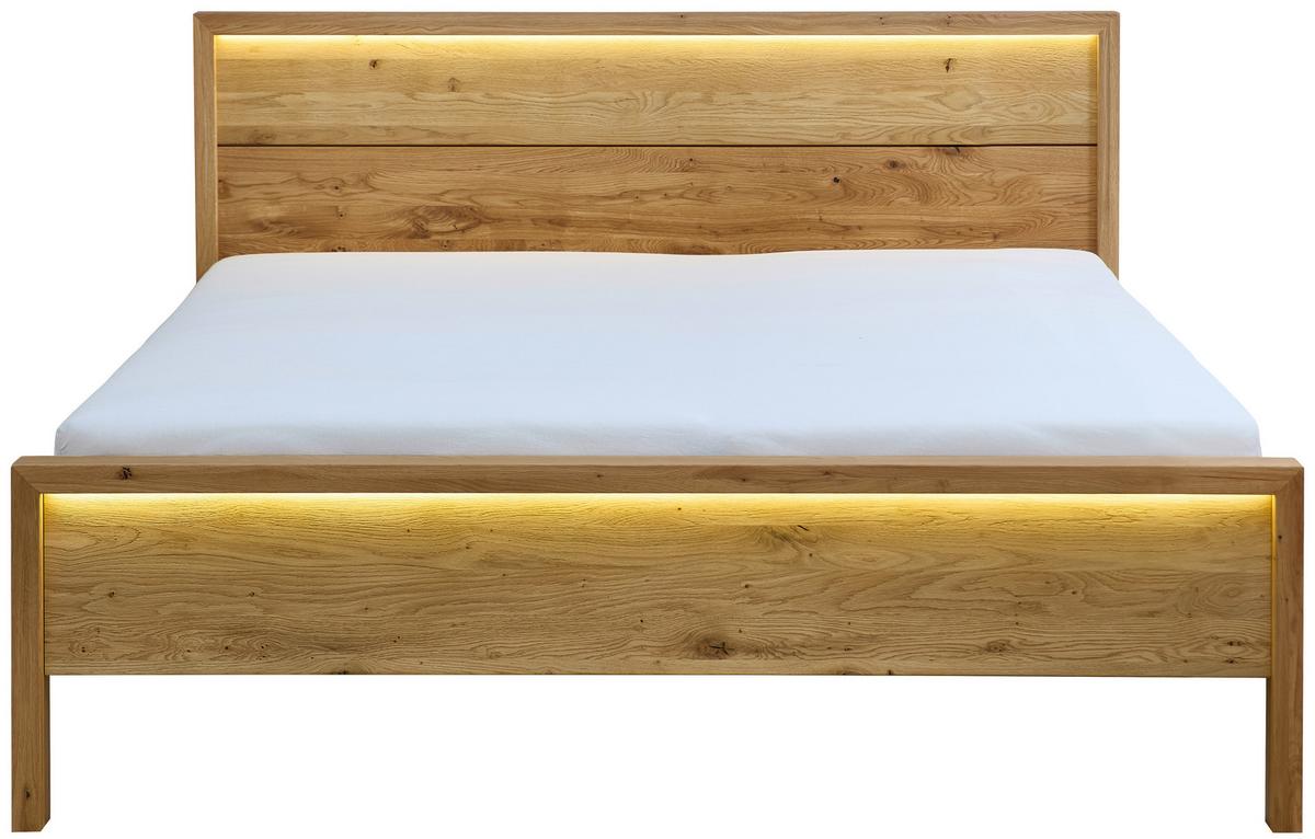 Bett Emilia Naturfarben /Wildeiche 160x200cm - Wildeiche/Naturfarben, MODERN, Holz (160/200cm) - MID.YOU