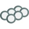 Speisetellerset Grau Weiß 6-teilig D: 26,5 cm - Weiß/Grau, Basics, Keramik (26,5cm) - Van Well
