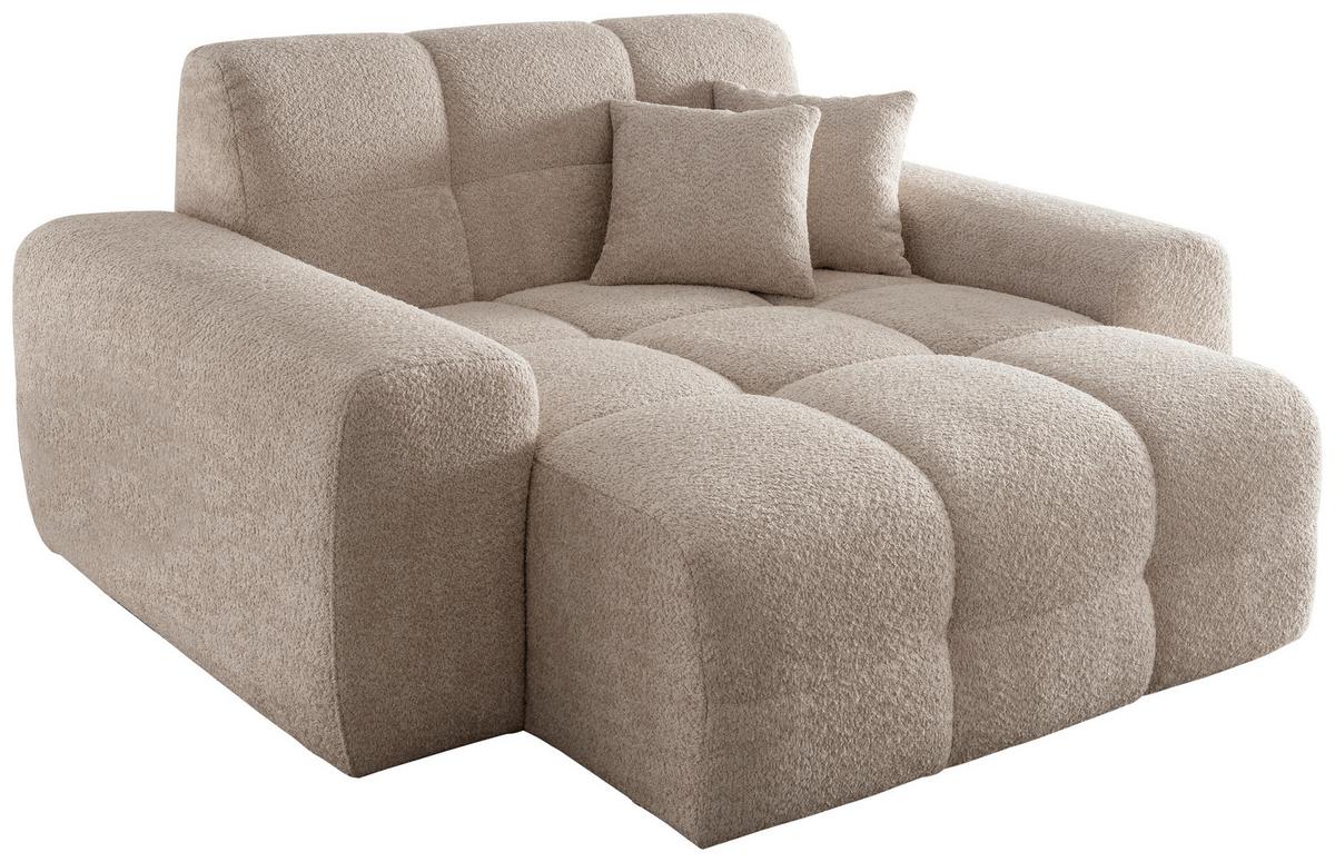 XXL-Sessel Bosco, Beige B: 181 cm - Beige/Schwarz, MODERN, Textil (181/87/155cm) - Livetastic