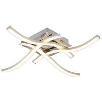 Led Mennyezeti Lámpa Sana - alumíniumszínű, Modern, műanyag/fém (48/48/10cm) - Luca Bessoni