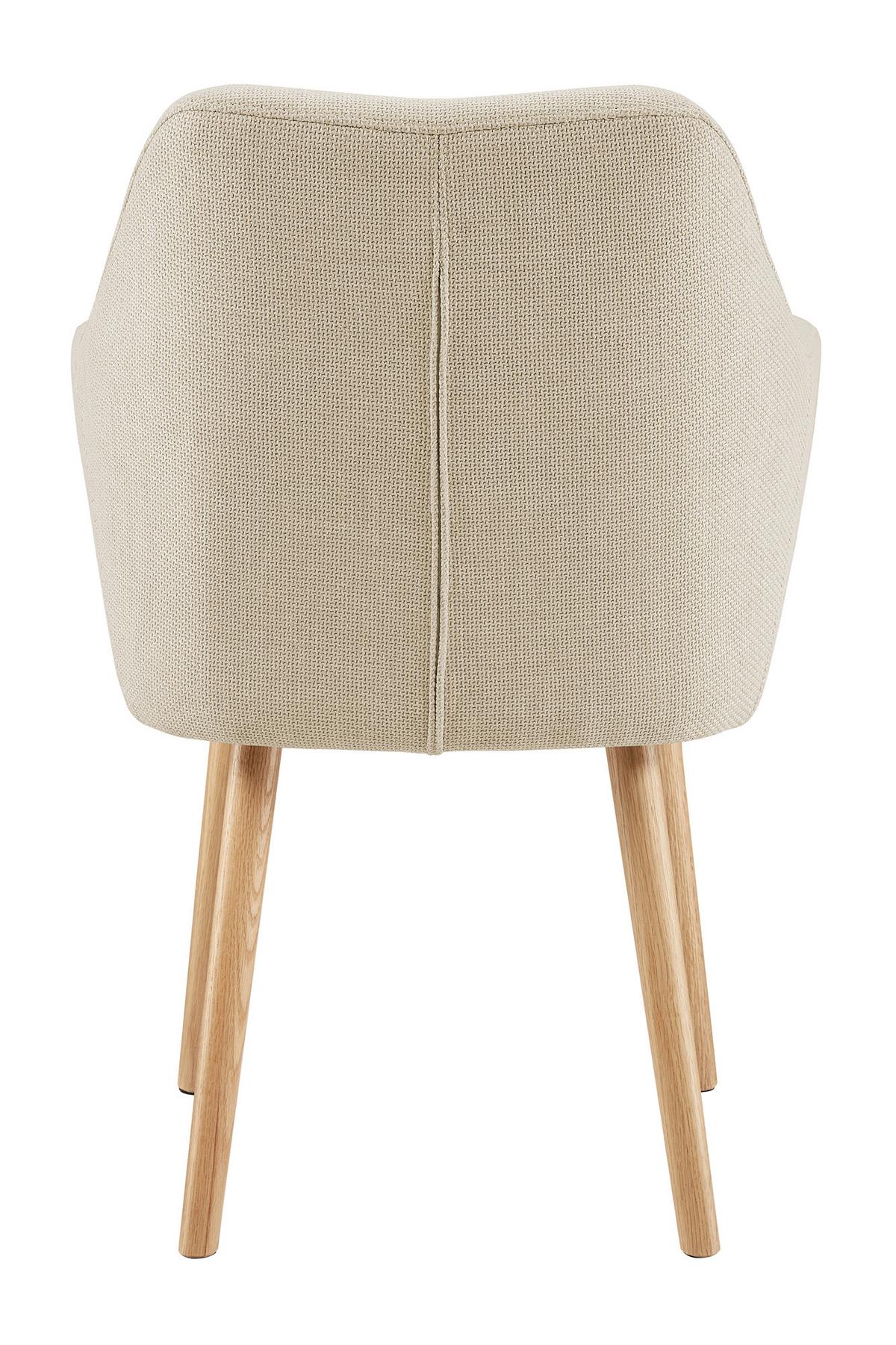 Armlehnstuhl Beige B: 62cm - Beige/Naturfarben, MODERN, Holz/Textil (62/84/60cm) - Livetastic