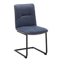 Židle SARAH šedá/modrá - šedá/modrá, Moderní, kov/dřevo (49/88/59cm) - Bessagi Home