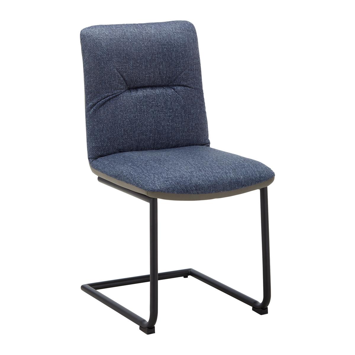 Židle SARAH šedá/modrá - šedá/modrá, Moderní, kov/dřevo (49/88/59cm) - Bessagi Home