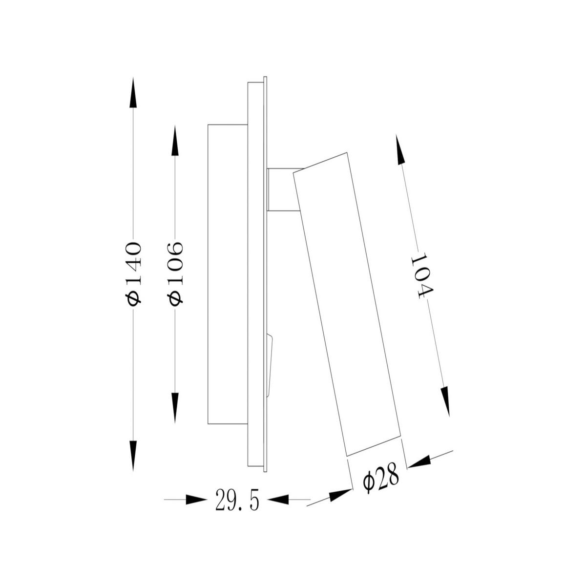 Wandleuchte Ios 176 - Goldfarben, Basics, Metall (6,5/14/14cm) - MAYTONI