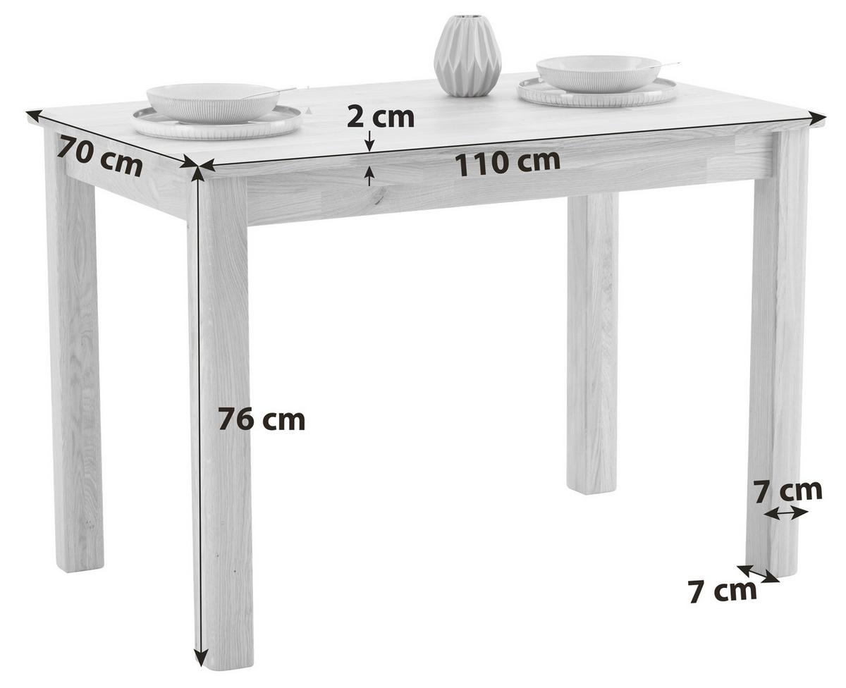 Esstisch Gerd 110 Giga - Eichefarben, MODERN, Holz (110/76/70cm)