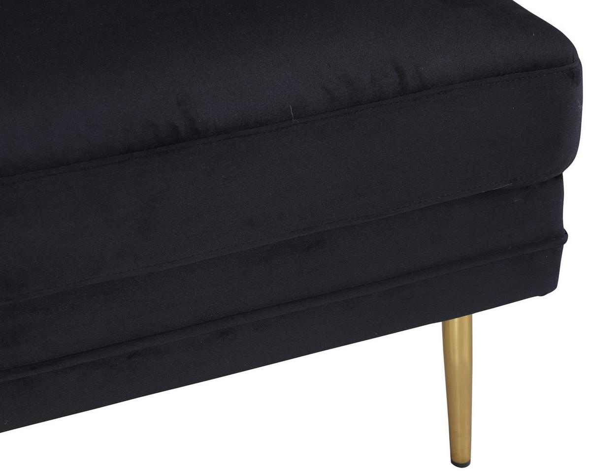 Hocker Boom - Goldfarben/Schwarz, Design, Textil/Metall (90/49/70cm) - Livetastic