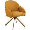 Armlehnstuhl Holly drehbar Webstoff Curry, B: 56,5 cm - Currygelb, MODERN, Textil/Metall (56,5/61/84cm)