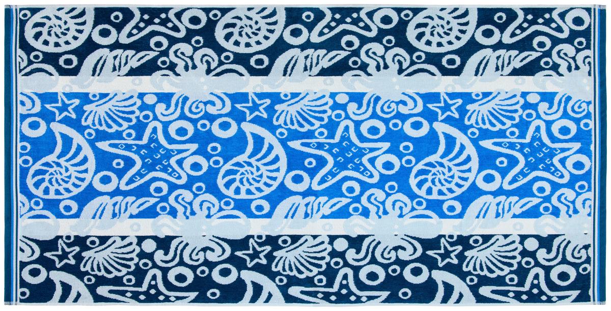 Strandtuch Miami - Blau, MODERN, Textil (75/150cm) - Luca Bessoni