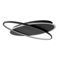 LED-Deckenleuchte Stelaris L: 60 cm - Goldfarben/Schwarz, Design, Kunststoff/Metall (60/6,5/47cm) - Näve