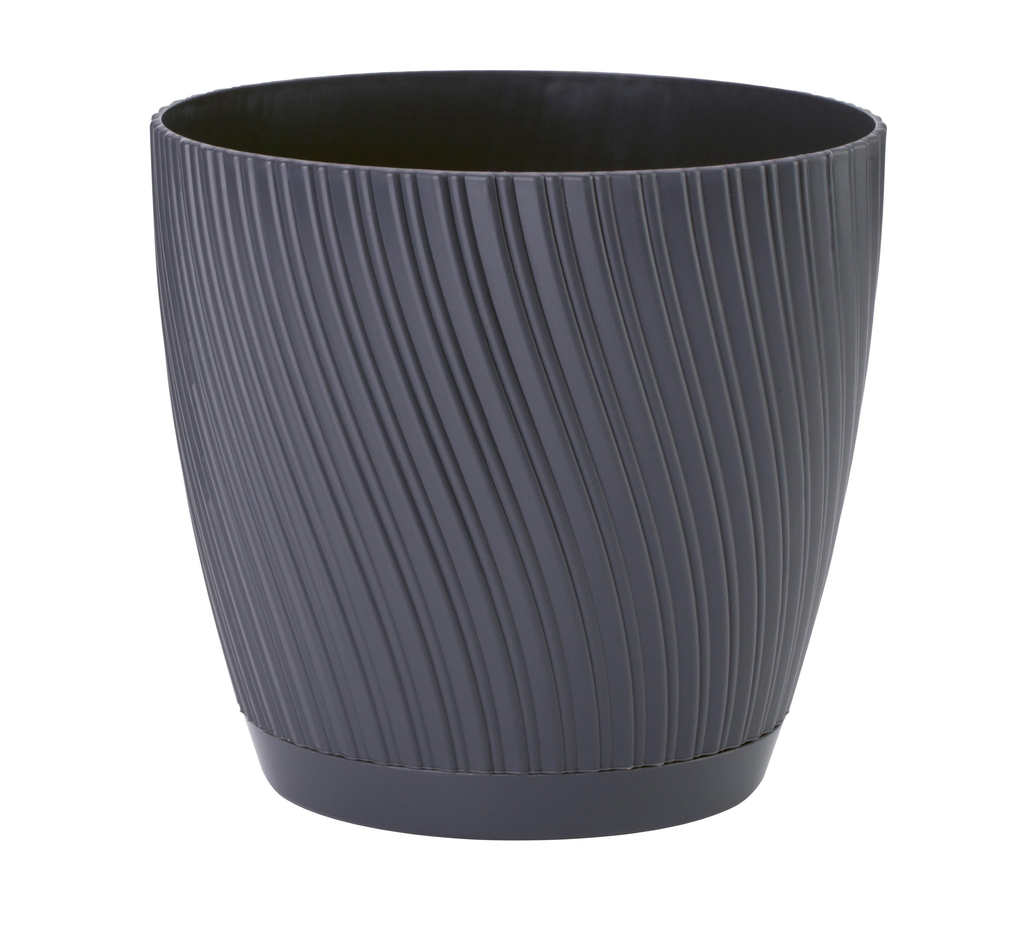 Obal na květináč MIRA COMPLETE ECO 15 - antracitová, Konvenční, plast (14,8/13,7cm) - Mömax