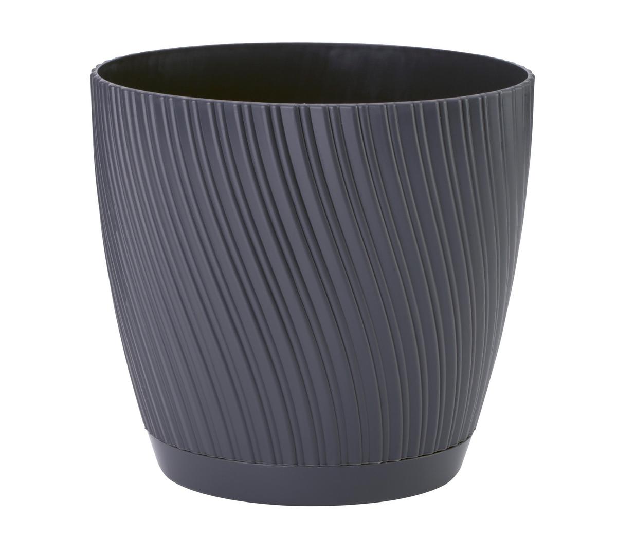 Obal na květináč MIRA COMPLETE ECO 15 - antracitová, Konvenční, plast (14,8/13,7cm) - Mömax