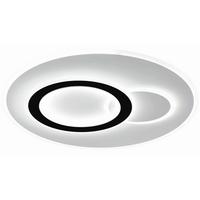 LED-Deckenleuchte Coralie - Opal/Schwarz, Basics, Kunststoff/Metall (46/6cm) - Luca Bessoni