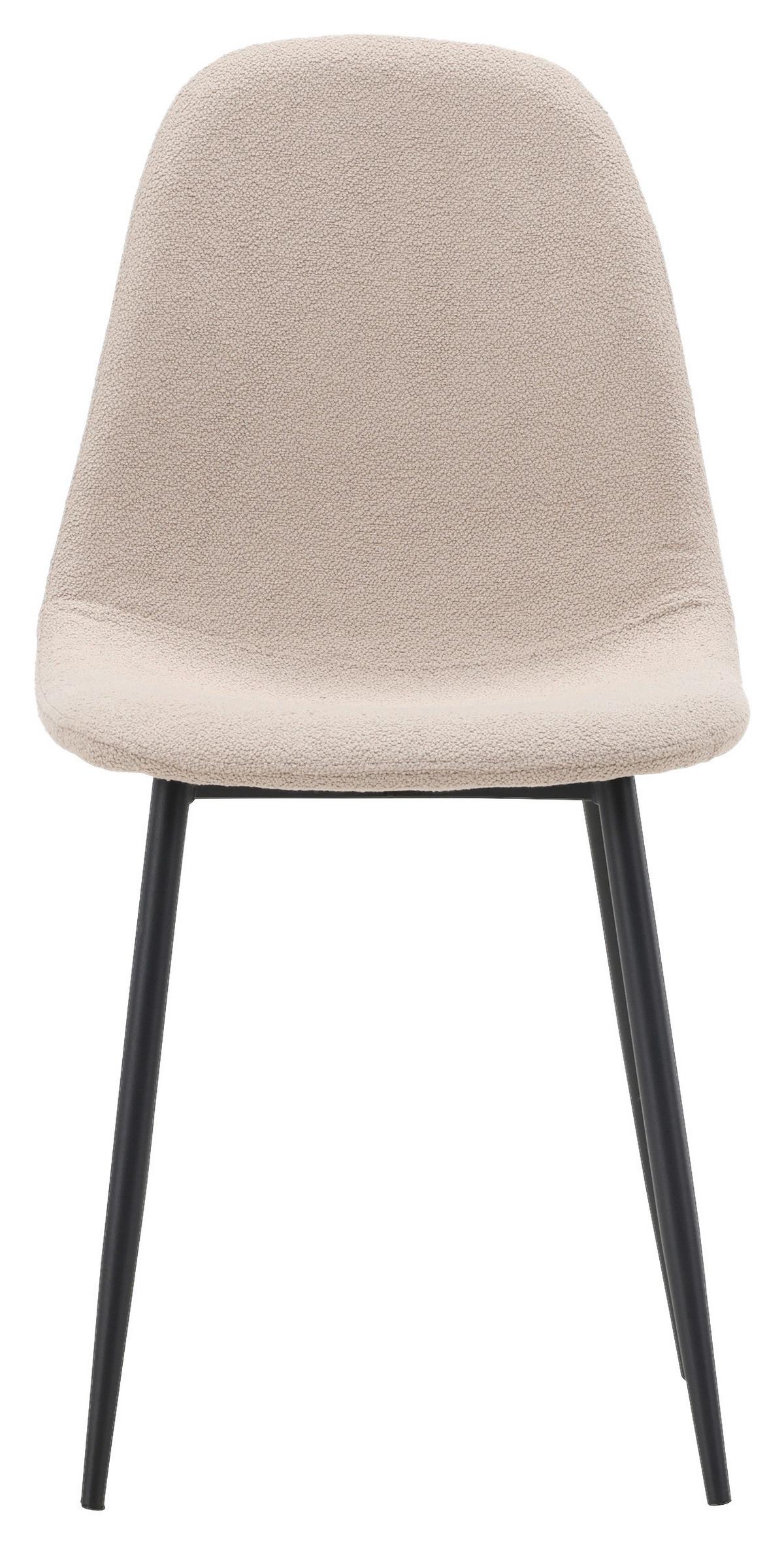 Stuhl-Set Polar - Beige/Schwarz, Design, Textil/Metall (45/90/52cm) - Livetastic