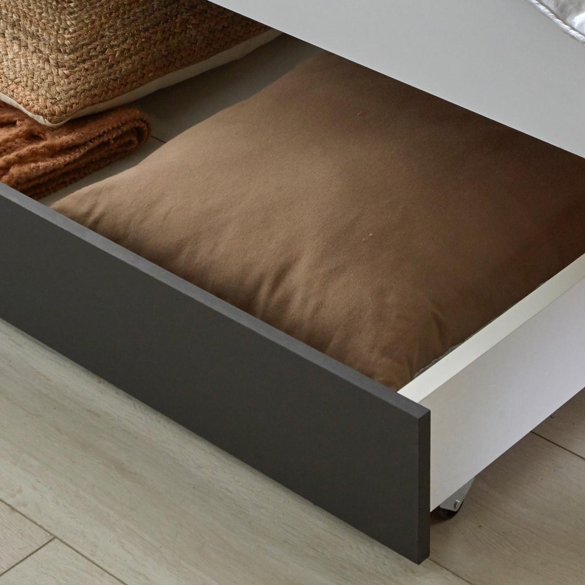 Futonbett 140x200 cm Lian, Weiß - Weiß, Basics, Holzwerkstoff (144,6/77,1/208,1cm) - MID.YOU
