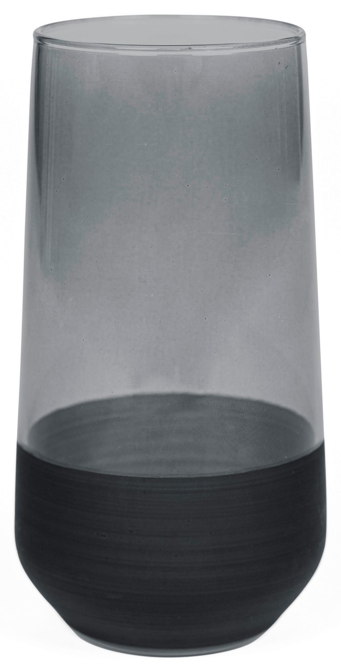 Sklenička Na Longdrink Black, 470ml - černá, Moderní, sklo (6,5/15cm) - Premium Living
