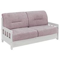 2-Sitzer-Sofa mit Schlaffunkt. Camino Holzkorpus Rosa/Weiß - Rosa/Weiß, LIFESTYLE, Holz/Textil (154/88/90cm) - Livetastic